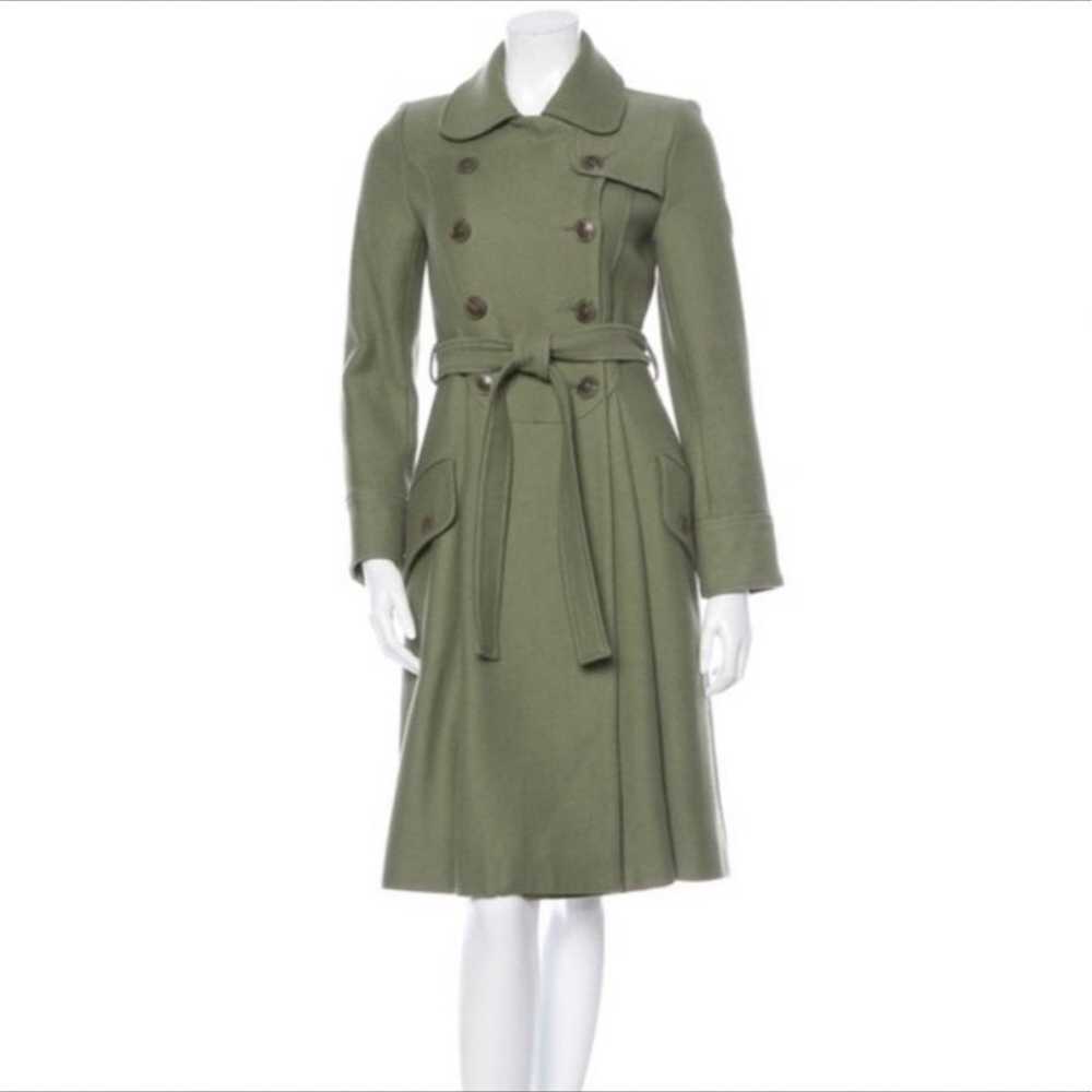 Cacharel Olive Wool Blend Belted Coat - image 5