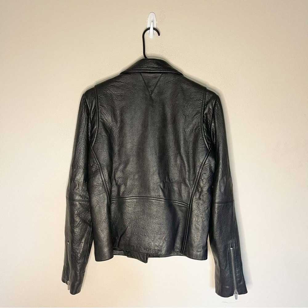 Reformation VEDA NWOT! Black Leather Biker Jacket… - image 7