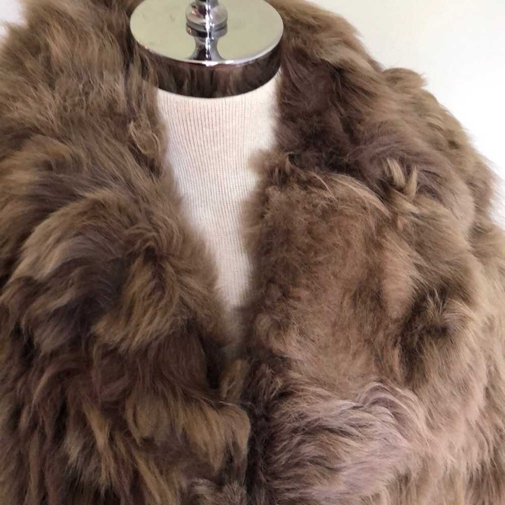 Vintage Lamb Fur Belted Jacket - image 4