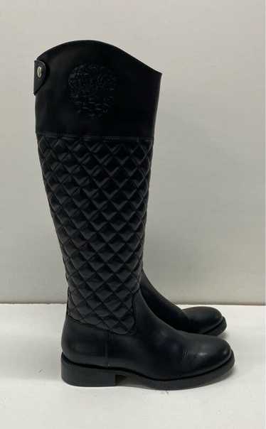 Vince Camuto Quilted Leather Faya Riding Boots Bla