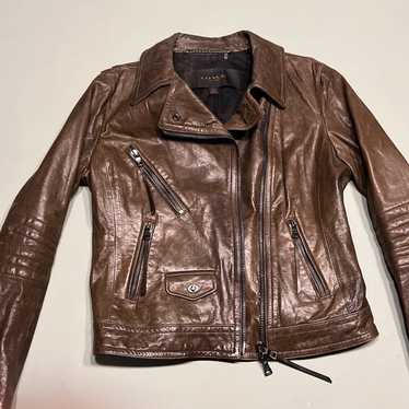 Coach Leather Bomber Jacket—Authentic