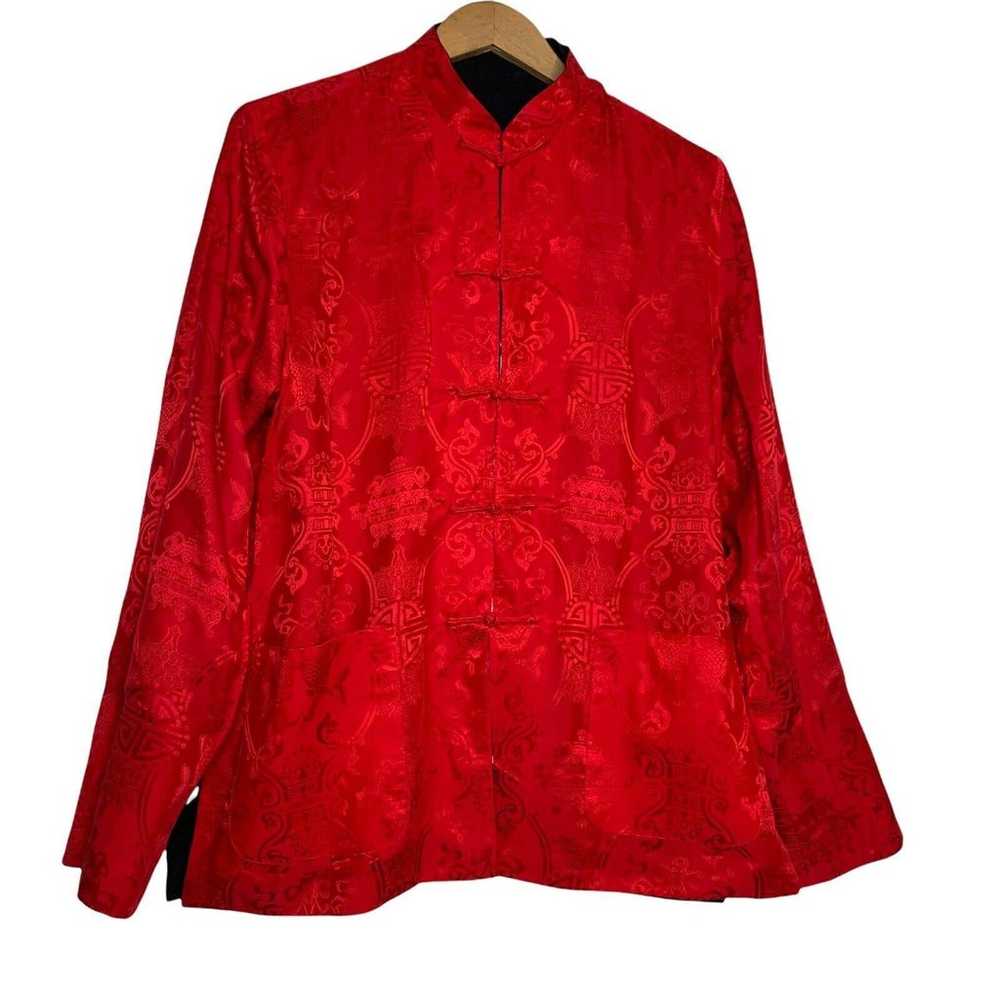 Asian Silk Satin Intricate Embroidered Coat Rever… - image 3