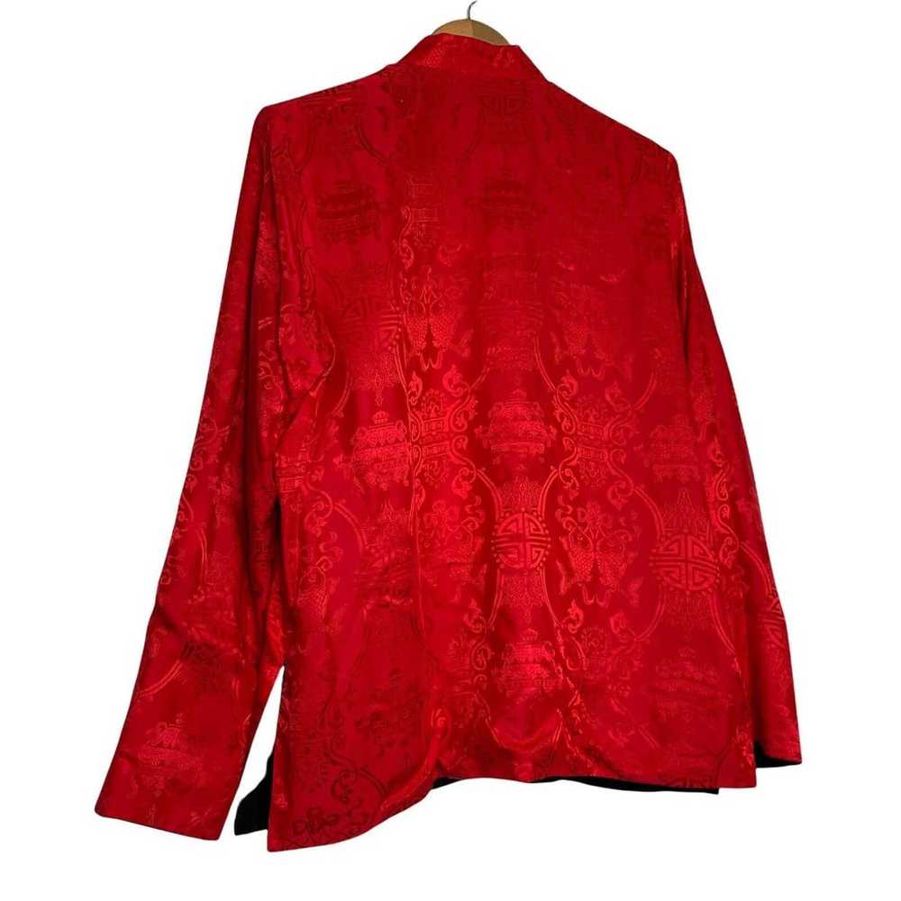 Asian Silk Satin Intricate Embroidered Coat Rever… - image 4