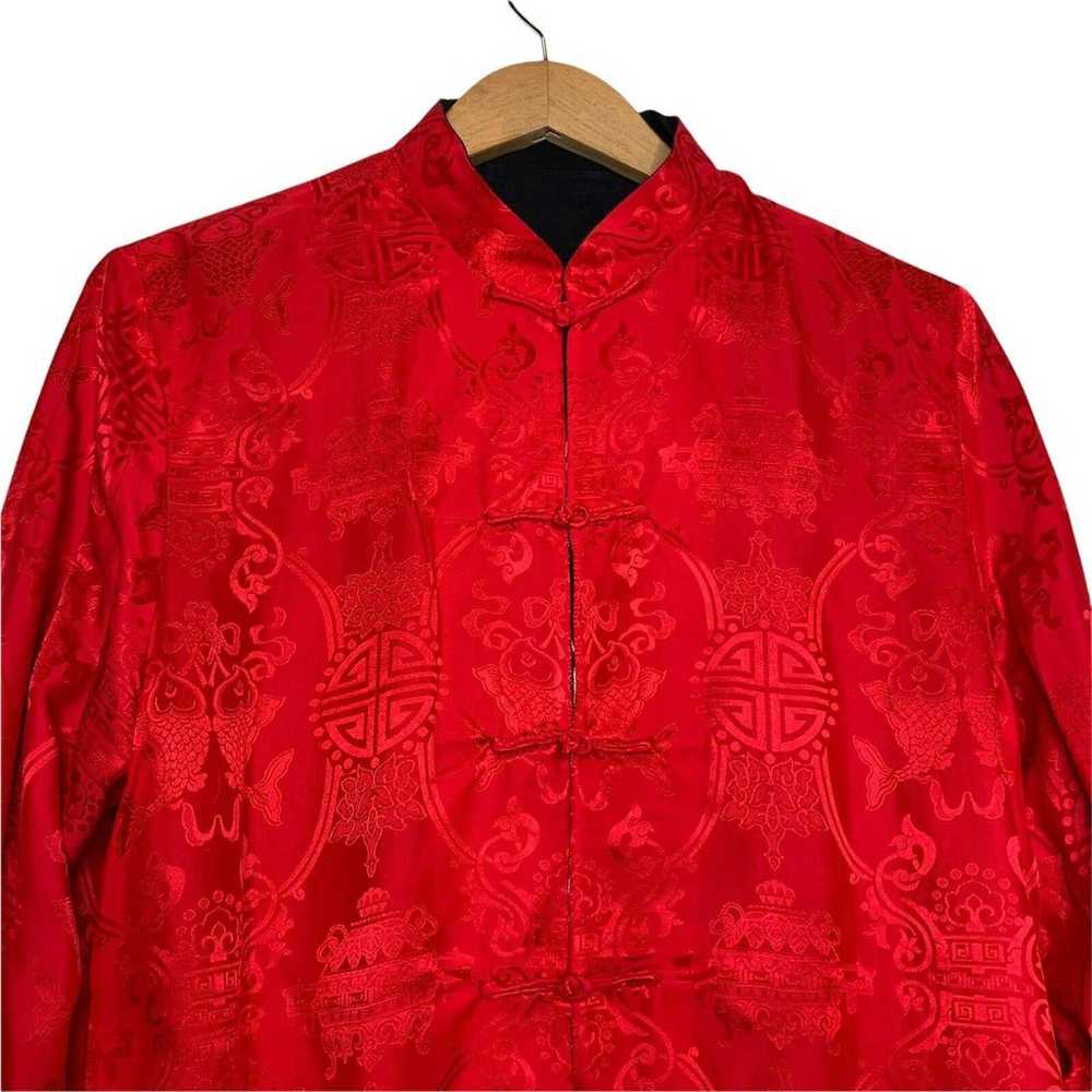 Asian Silk Satin Intricate Embroidered Coat Rever… - image 8