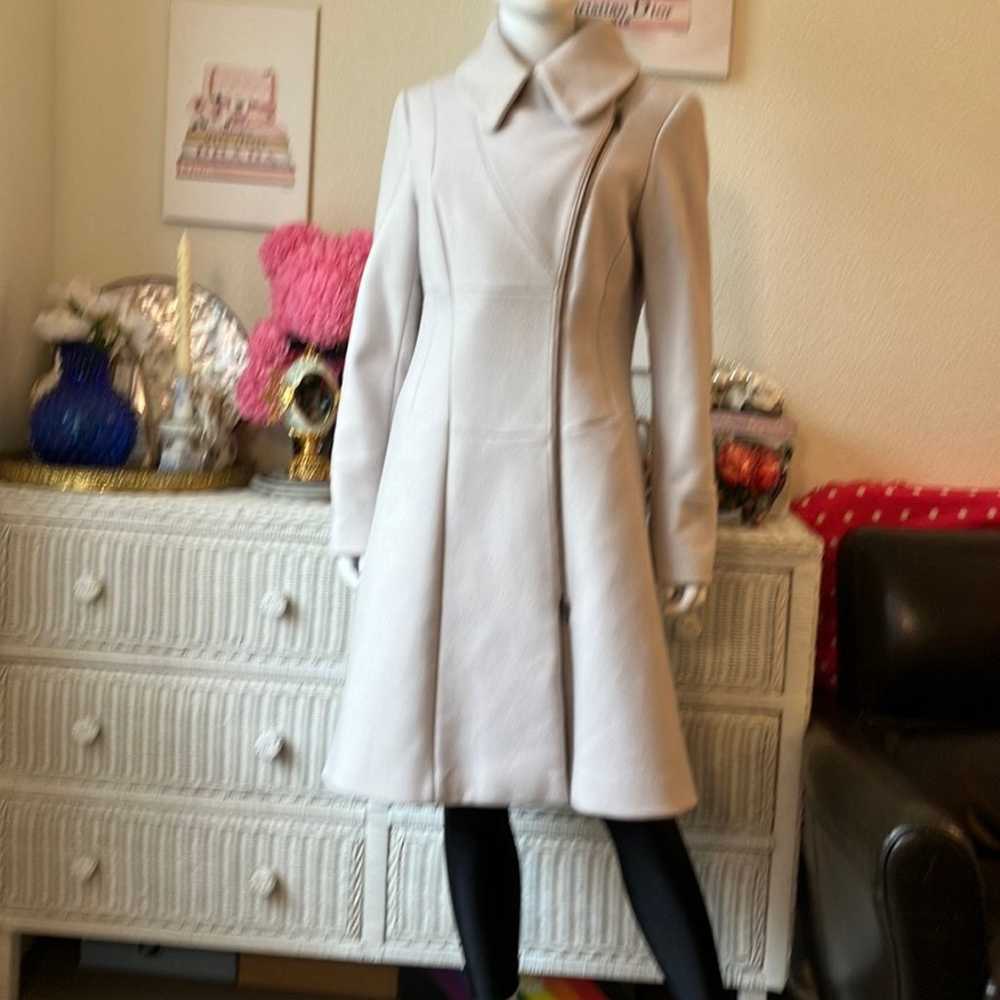 Reiss Adela wool blend zip up long coat Size Large - image 1