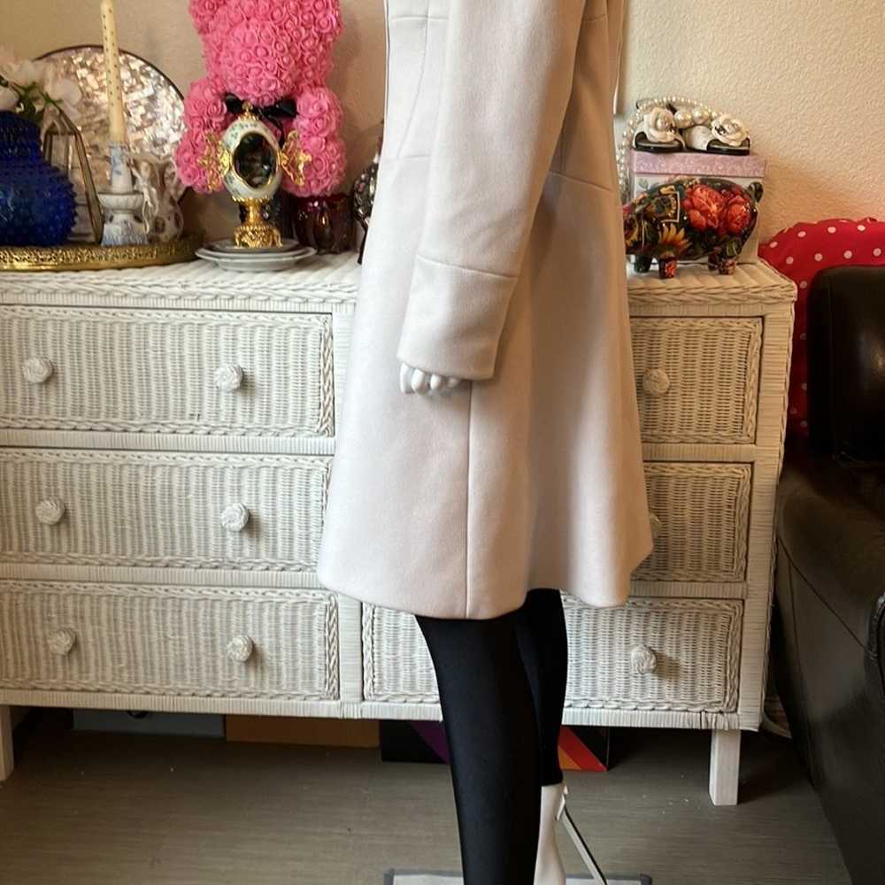 Reiss Adela wool blend zip up long coat Size Large - image 6