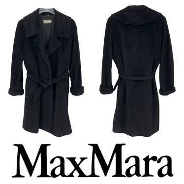 Max Mara Italy US Sz 14 Alpaca & Wool Shawl Colla… - image 1