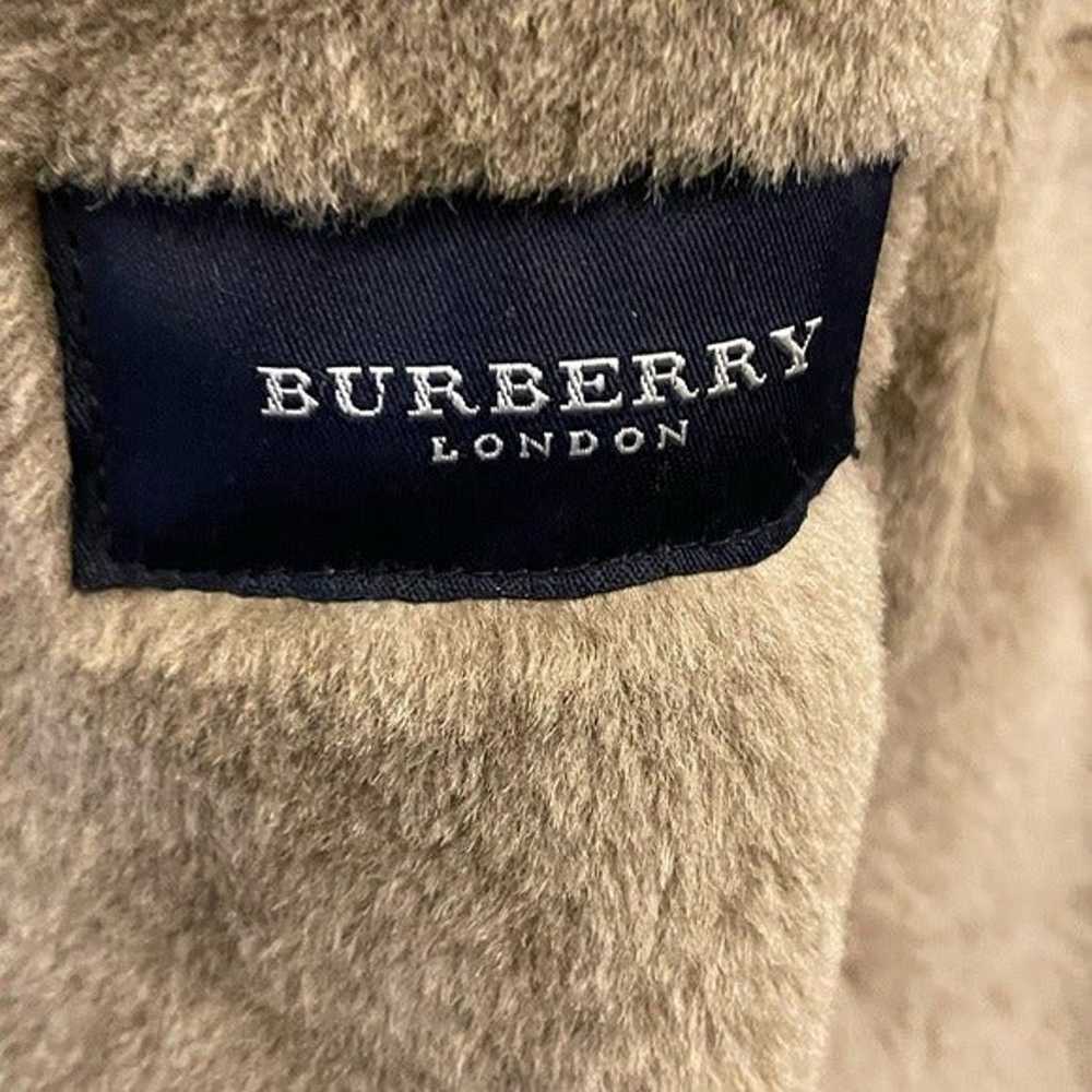 Burberry London Shearling Long Coat Trench Fur Li… - image 9