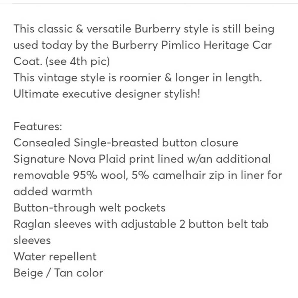 Burberry London Trench Coat Wool Liner Nova Check - image 12