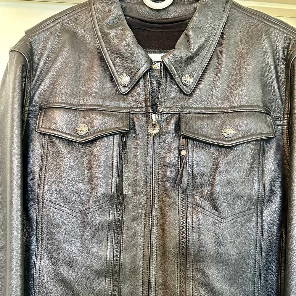 Harley Davidson - Leather Jacket with Removable F… - image 7