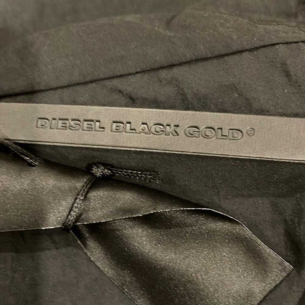 Diesel black gold genuine leather jacket women Sz… - image 9
