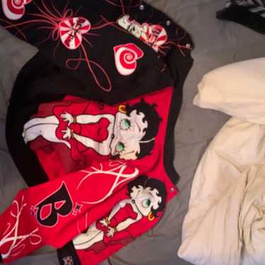 vintage and rare betty boop bomber jacket - image 1