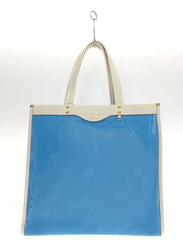 Anya Hindmarch Leather Switching Mesh Tote Bag/Blu