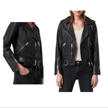 ALLSAINTS Balfern Leather Biker Jacket size 4 - image 1
