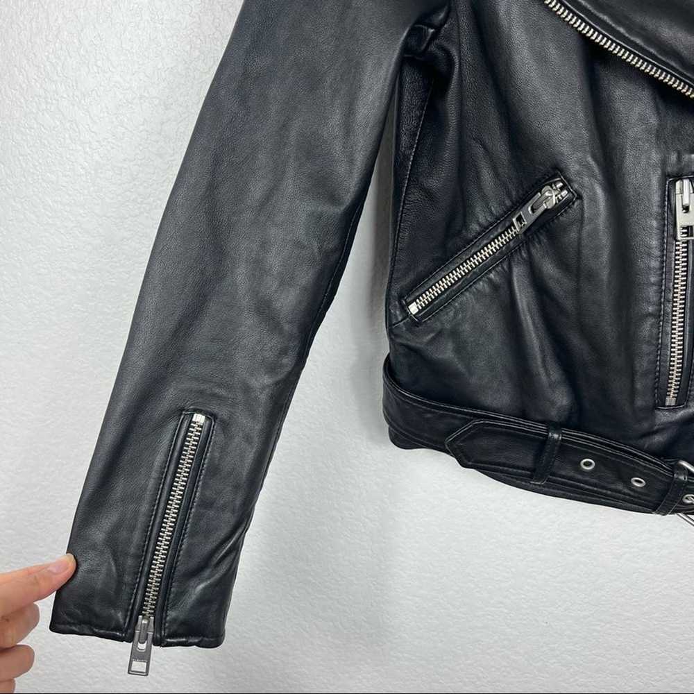 ALLSAINTS Balfern Leather Biker Jacket size 4 - image 3