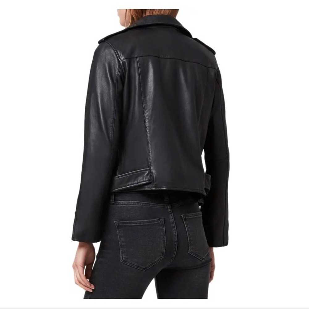 ALLSAINTS Balfern Leather Biker Jacket size 4 - image 5