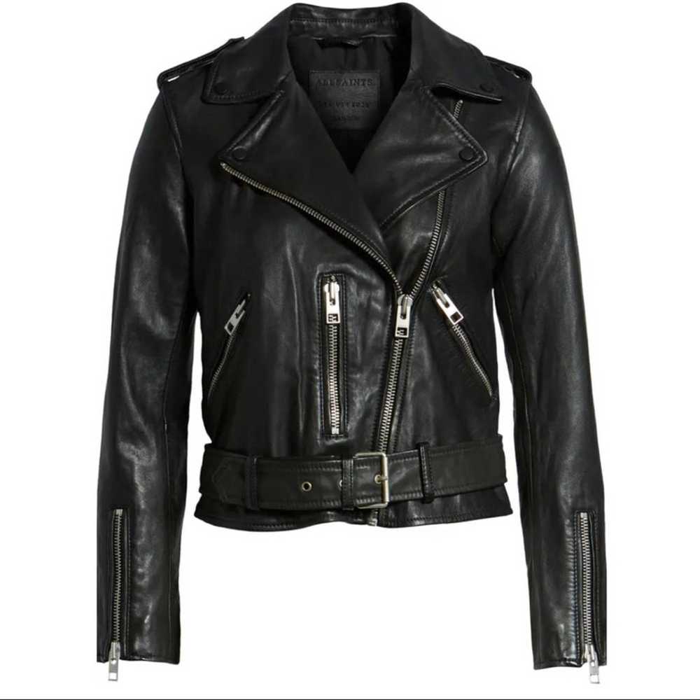 ALLSAINTS Balfern Leather Biker Jacket size 4 - image 7