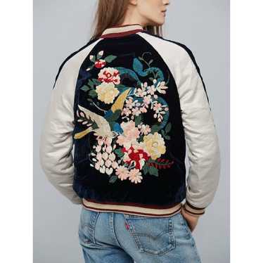 Free People Floral Embroidered Jacket