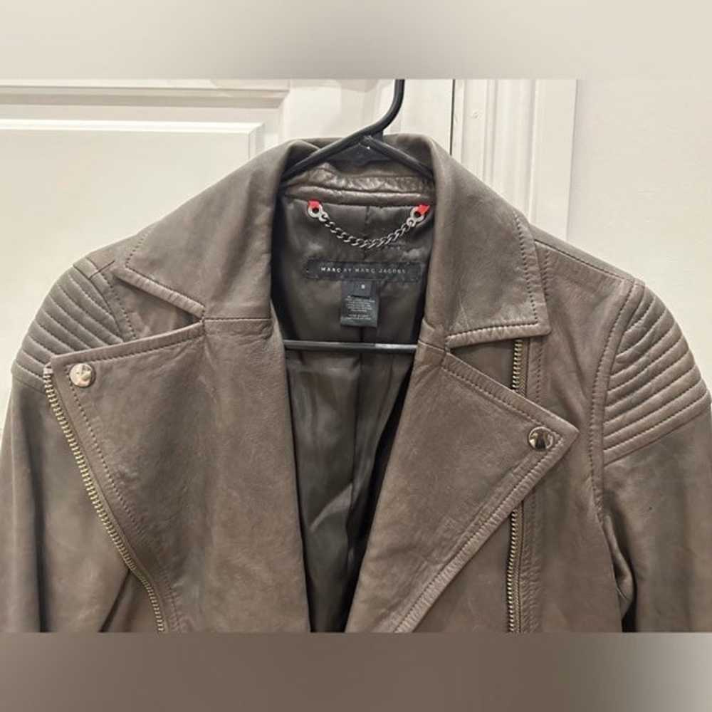 Marc Jacobs gently used leather jacket. Great con… - image 4