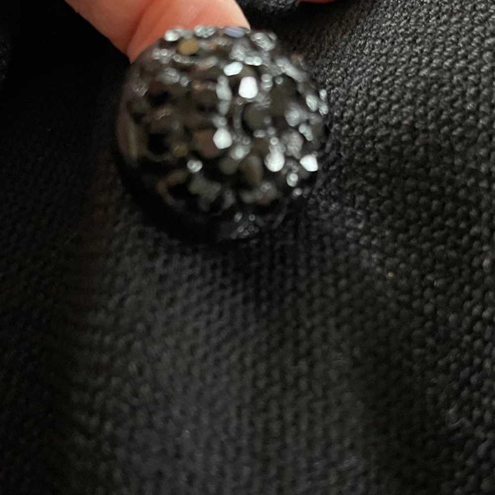 SYCAMORE Vtg 40's Black Wool Asian Long Coat Mink… - image 6