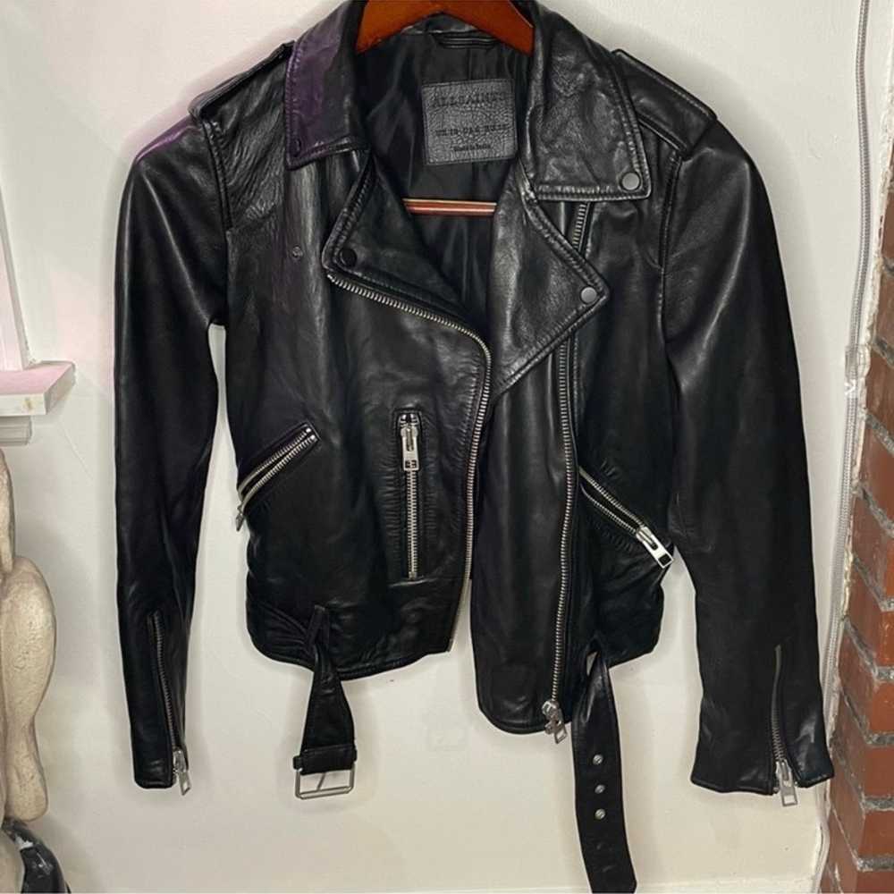 AllSaints Balfern Womens size 6 Leather Jacket - image 1