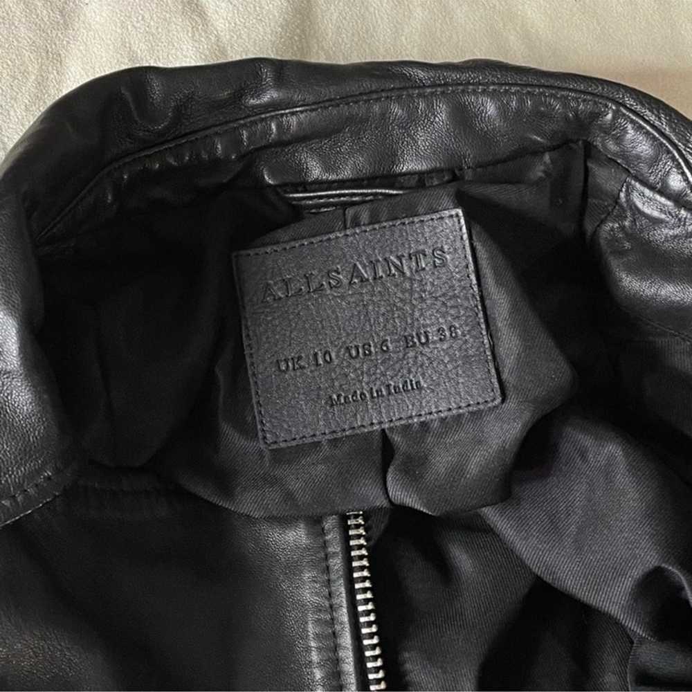 AllSaints Balfern Womens size 6 Leather Jacket - image 3