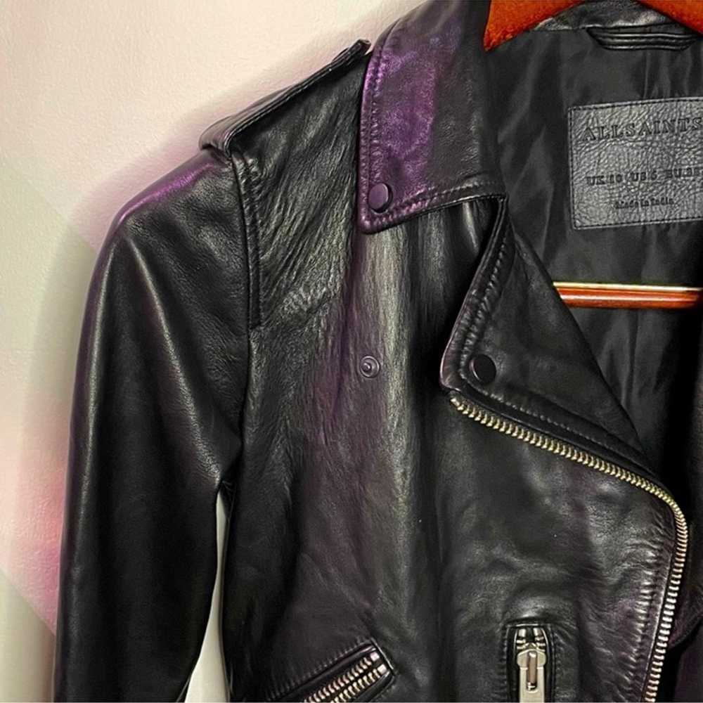 AllSaints Balfern Womens size 6 Leather Jacket - image 4