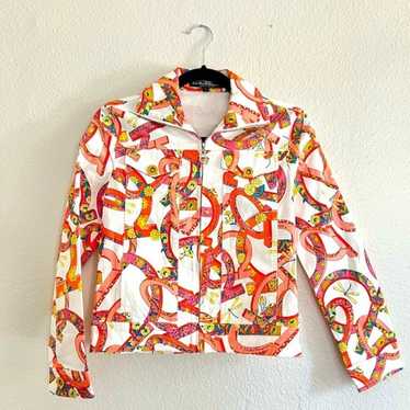 Salvatore Ferragamo white and orange jacket with … - image 1