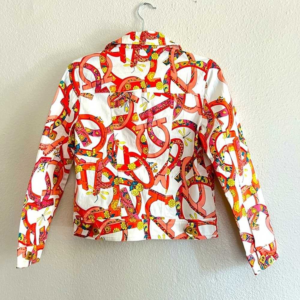 Salvatore Ferragamo white and orange jacket with … - image 2