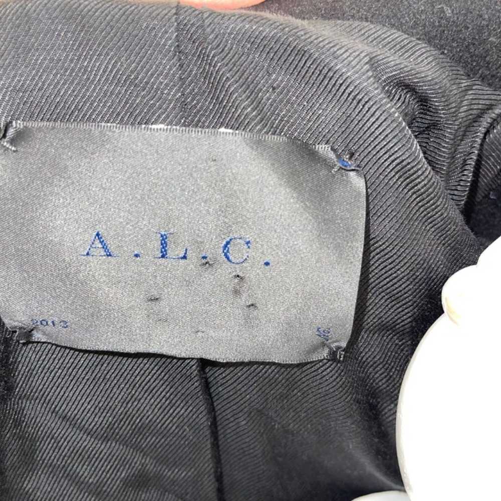 A.L.C. Womens Moto Jacket Black Brown Size 6 Leop… - image 5