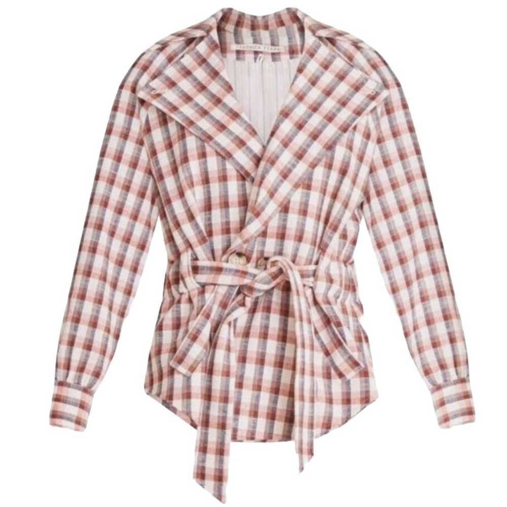 Veronica Beard Lin Jacket Multi Checked Cotton Bl… - image 1