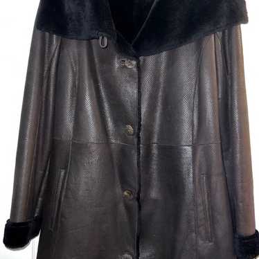 Vintage Armani Collezioni Lamb Leather Coat - image 1