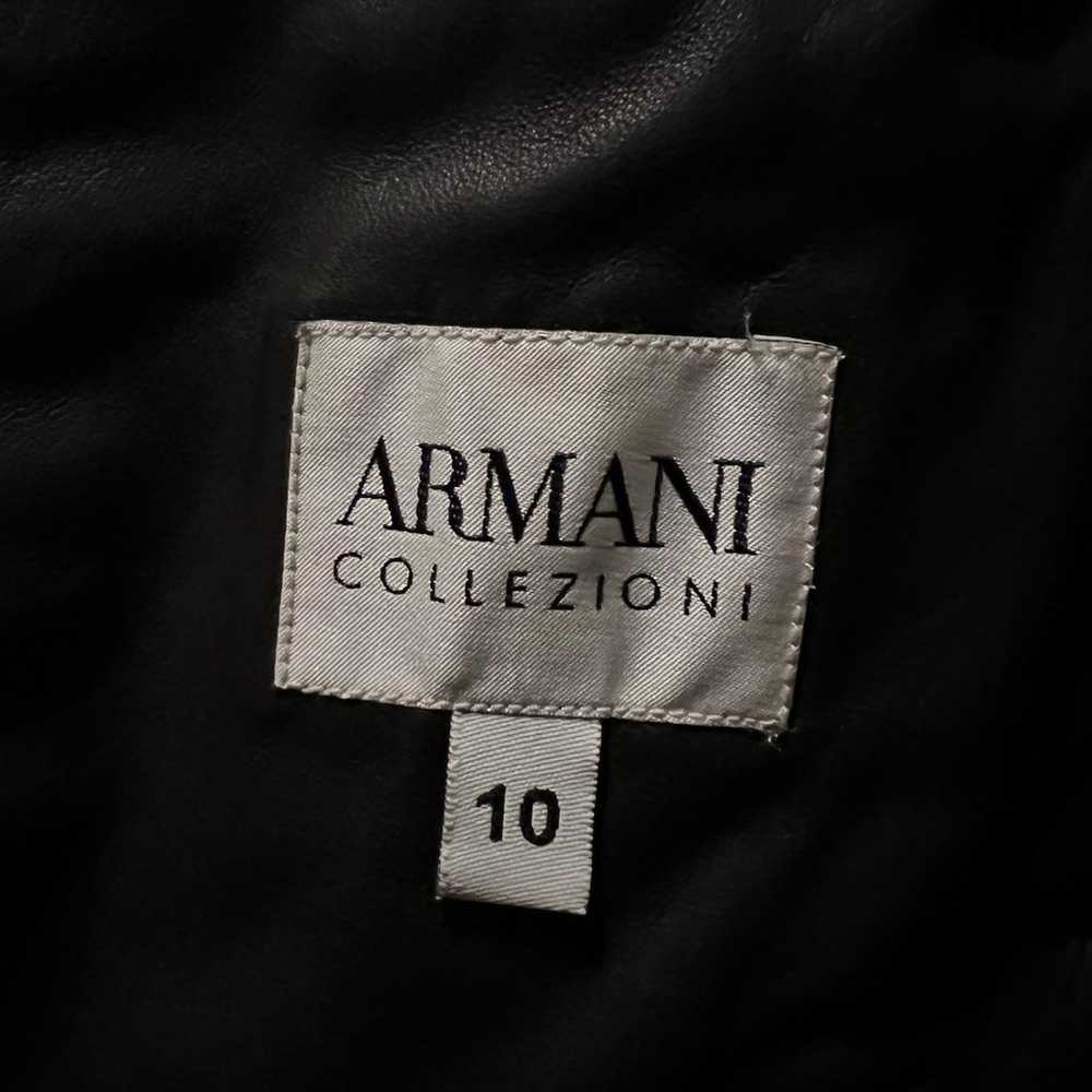 Vintage Armani Collezioni Lamb Leather Coat - image 3
