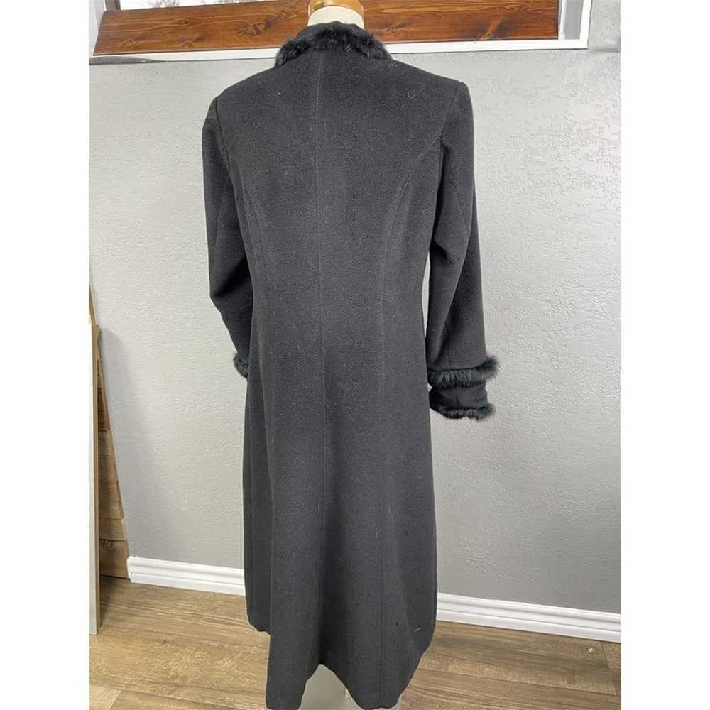 Black Lanvie Coat (Size 8) - Authentic Fur - image 2