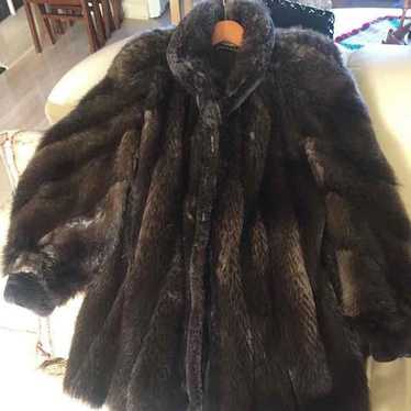 Genuine beaver fur coat