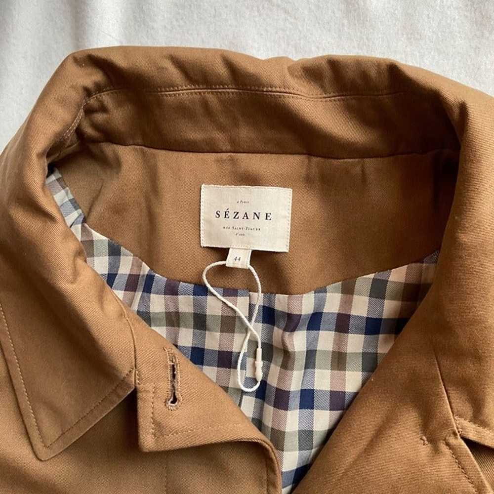 NWOT Sezane CLYDE TRENCH COAT camel brown SZ44 us… - image 4