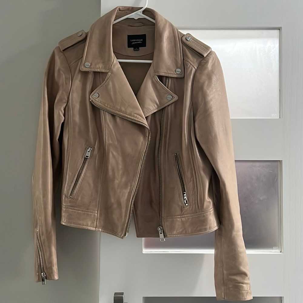 Beautiful LaMarque Tan Leather Jacket- Size Large - image 3