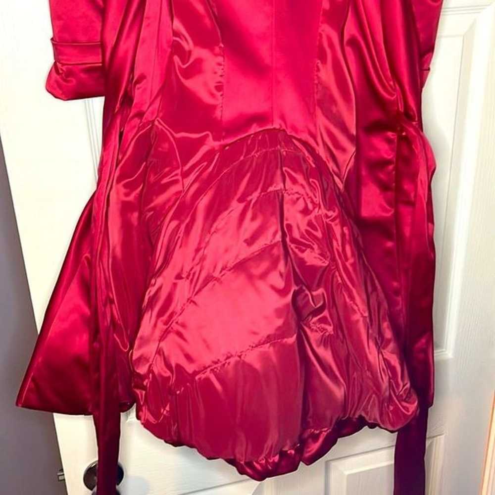 Victoria’s Secret 2009 Fashion Show Red Satin Coat - image 10