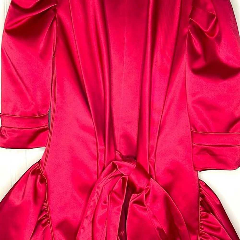 Victoria’s Secret 2009 Fashion Show Red Satin Coat - image 7