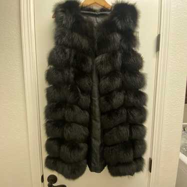 Luxurious mink fur long women’s vest - image 1