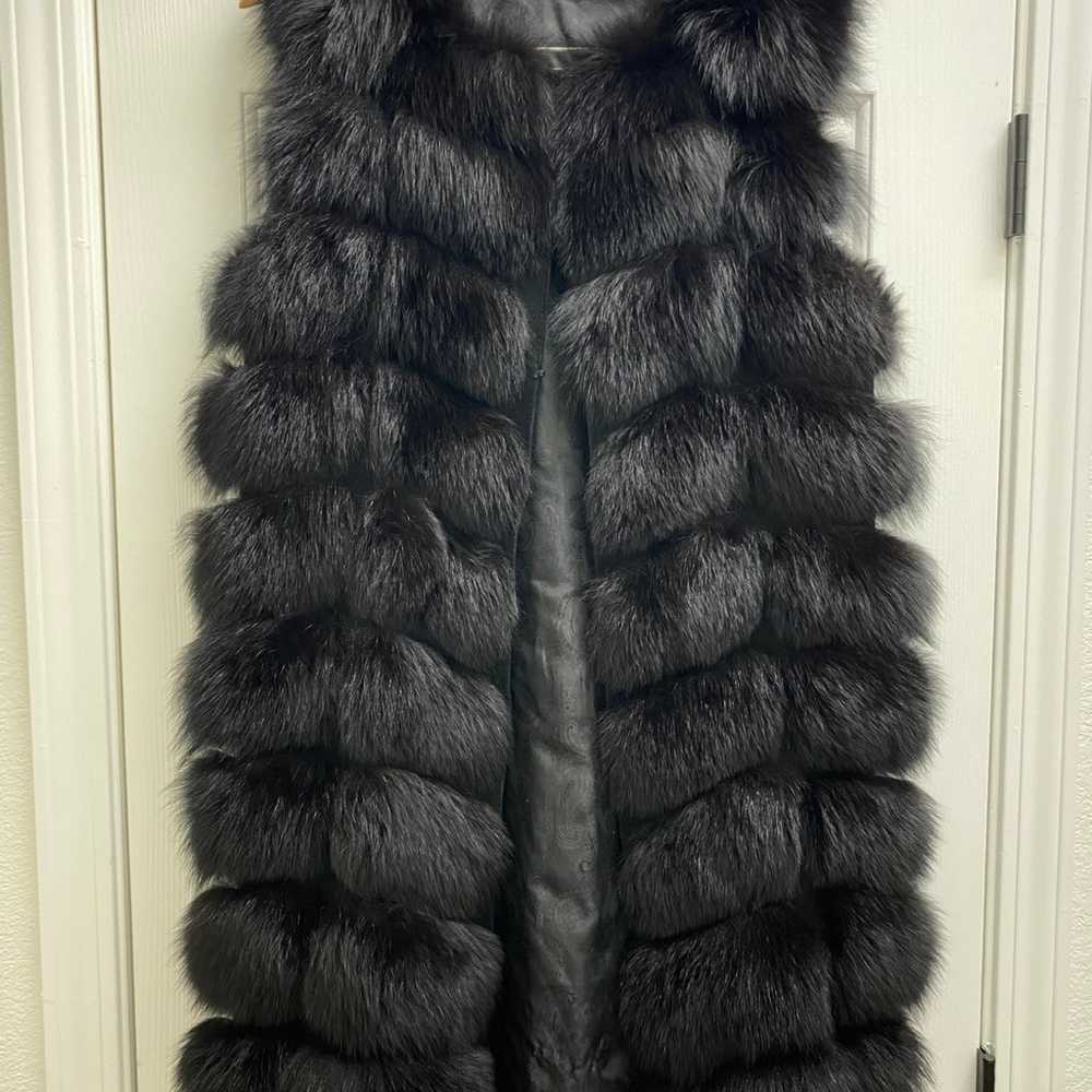 Luxurious mink fur long women’s vest - image 2