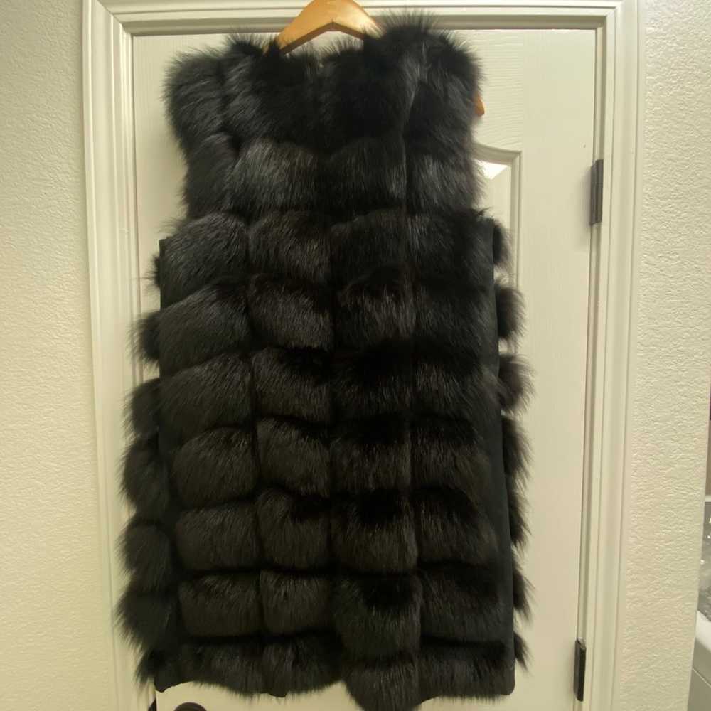 Luxurious mink fur long women’s vest - image 3