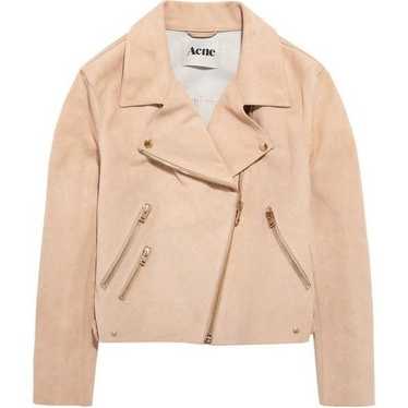 Acne Rita Double Whisper Pink Beige Suede Leather 