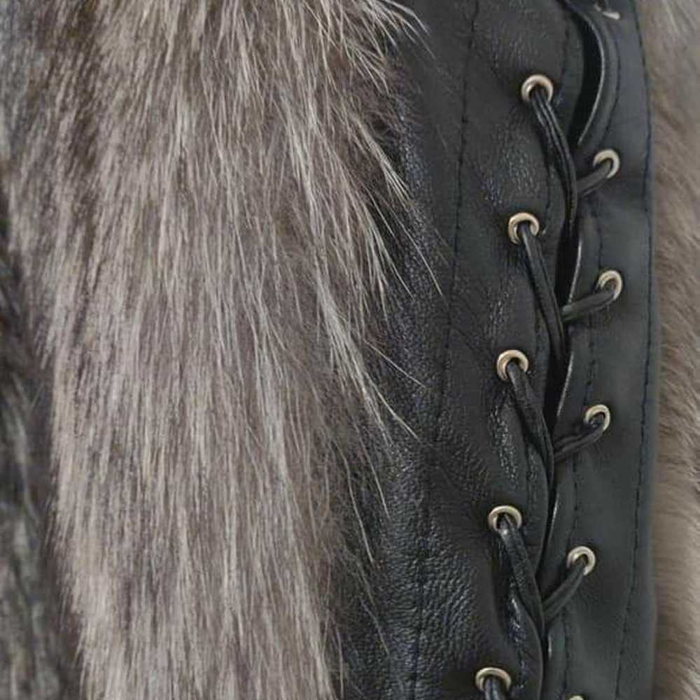 100% Whole Real Silver Fox Fur Vest - image 5
