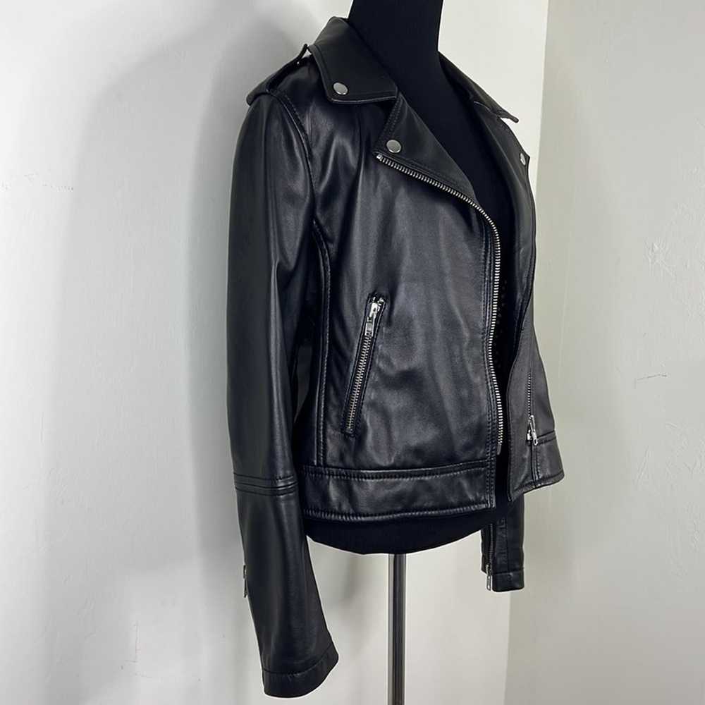 BODEN Morleigh Black Leather Jacket 10 - image 10