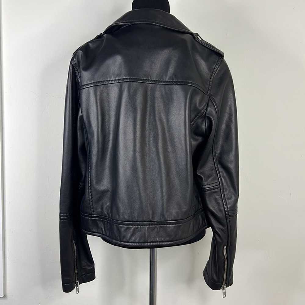 BODEN Morleigh Black Leather Jacket 10 - image 12