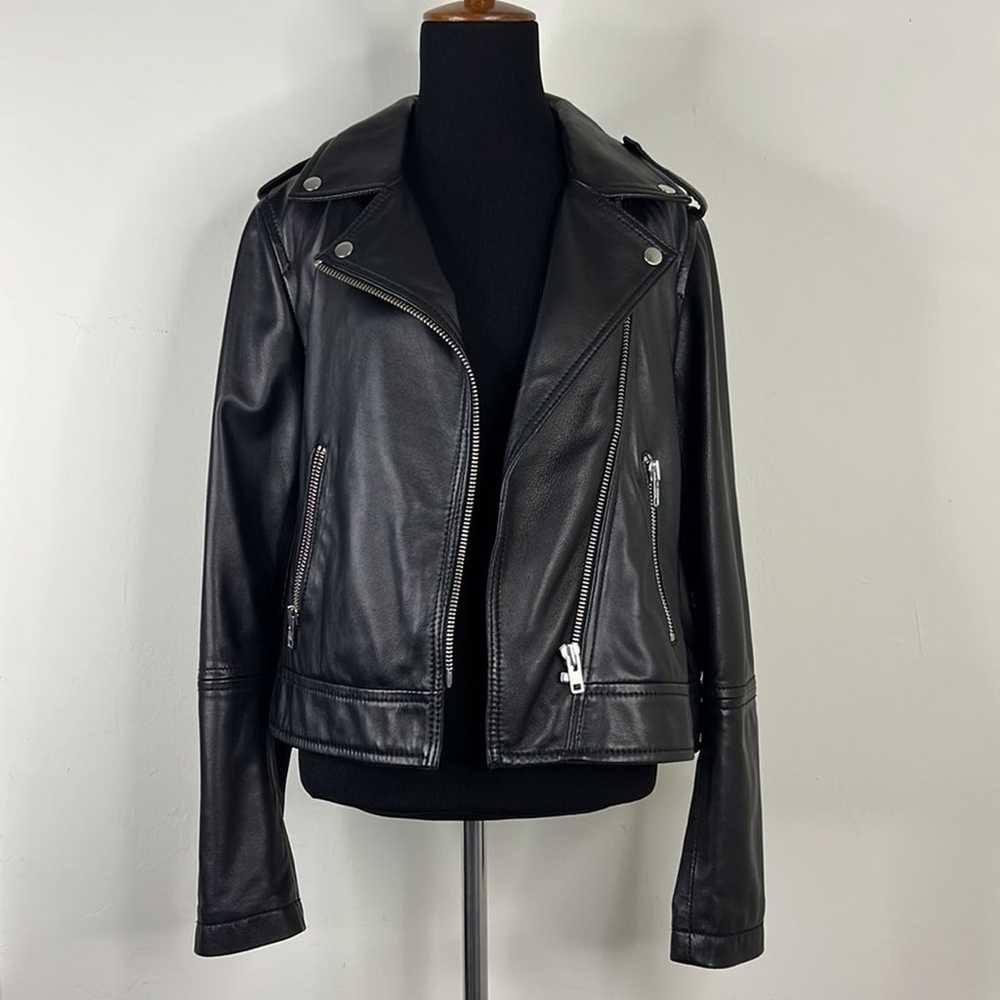 BODEN Morleigh Black Leather Jacket 10 - image 9