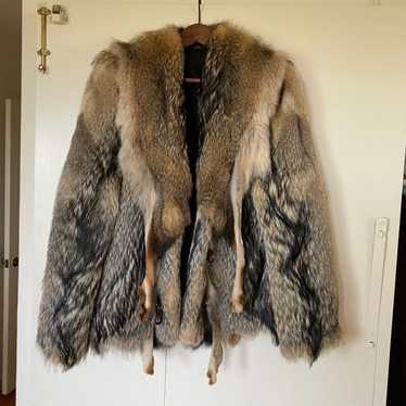Beautiful custom made fox fur coat
