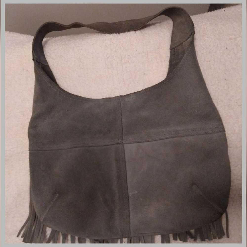 Vintage suede hobo bag - image 4