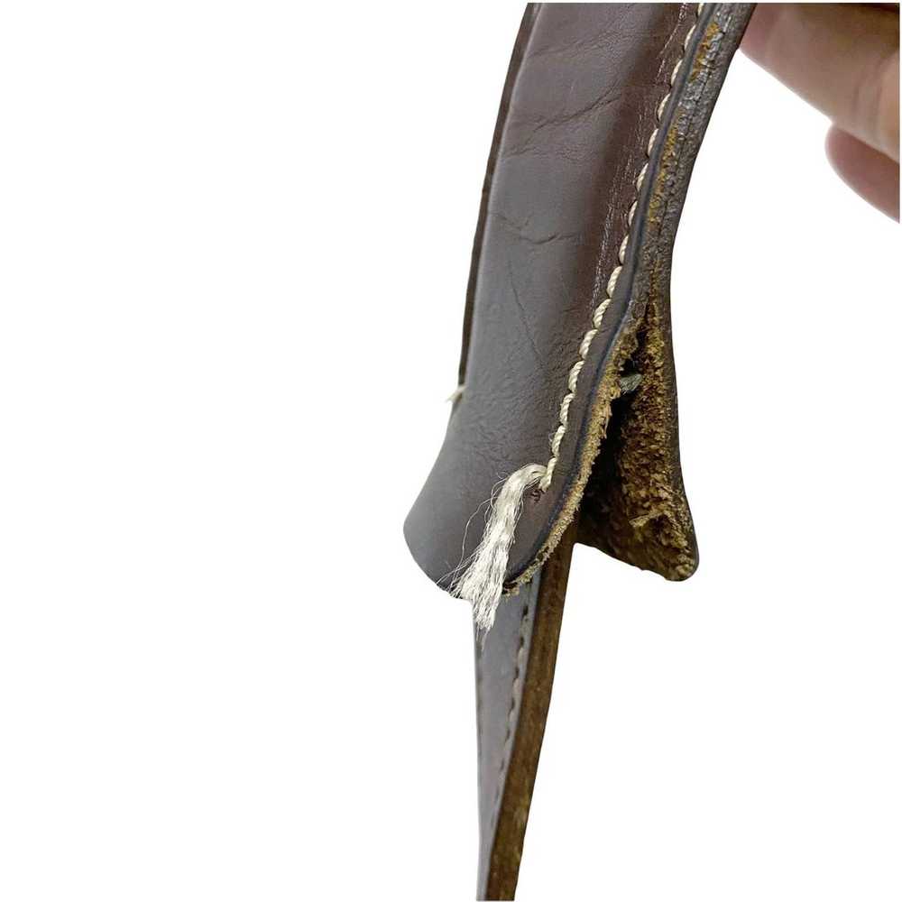 Vintage Colin Stuart Brown Leather Flap Satchel C… - image 2